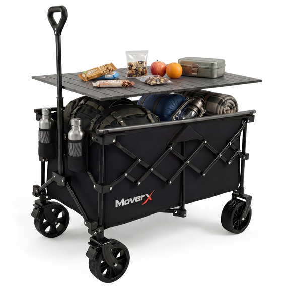 MoverX 120L Camping Tabletop Trolley - Black