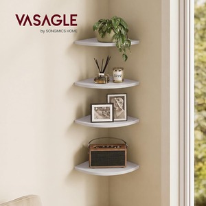 VASAGLE Corner Shelves, 20 x 20 x 1.2 cm, Set of 2