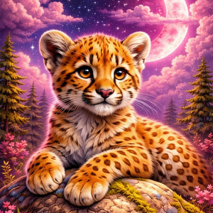 Leopard Cub 5D DIY Diamond Painting Kit