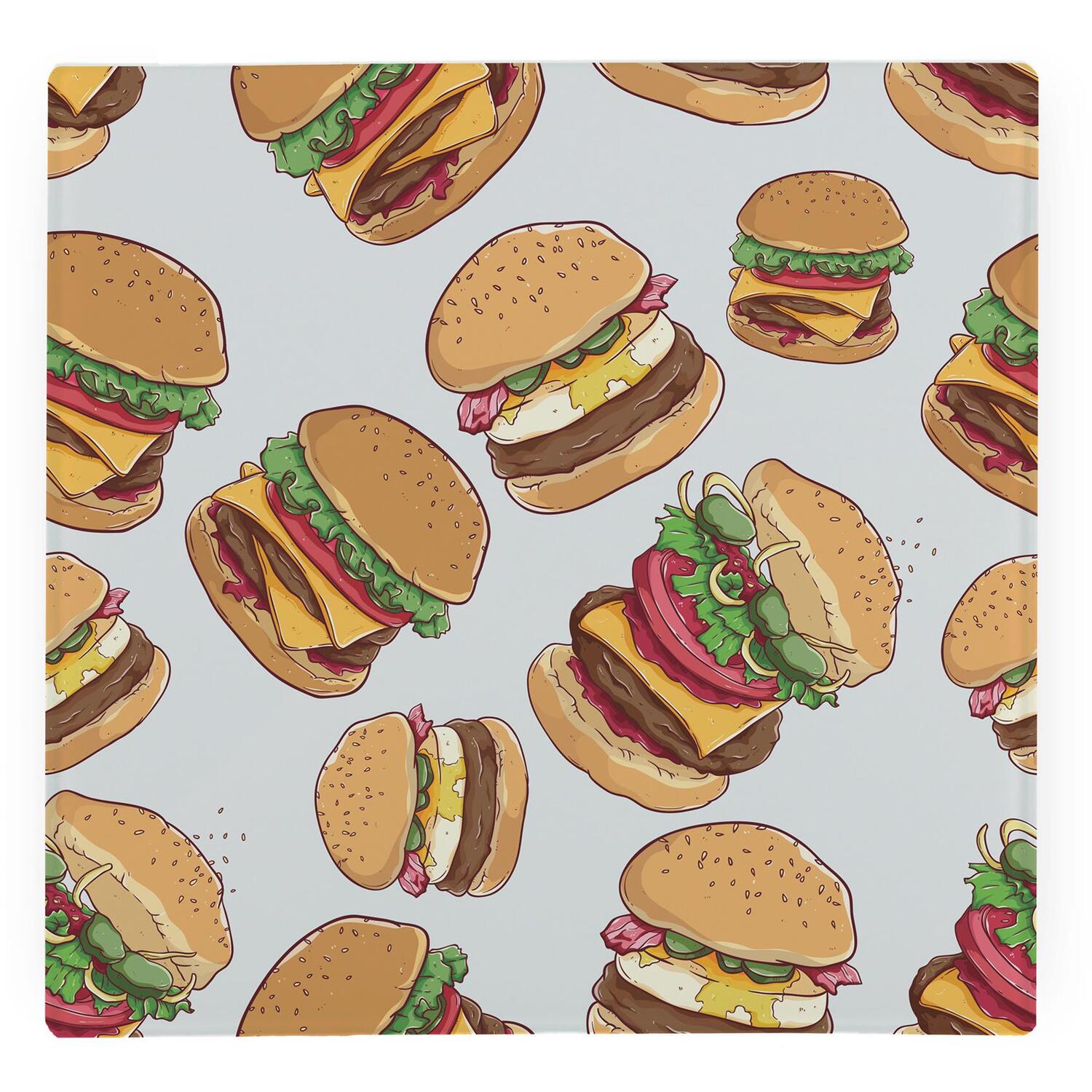 Image of Cheeseburgers Large Square Worktop Protector -&hellip;