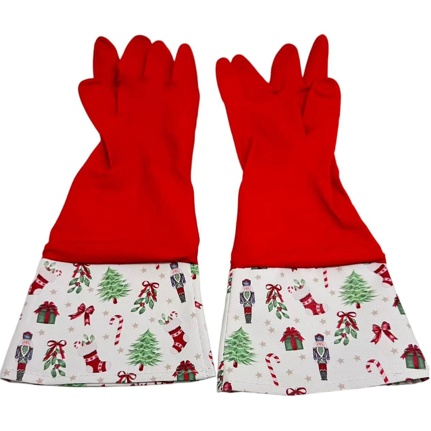 Image of Christmas Cleaning Gloves - Red
