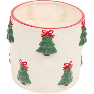 Embossed Christmas Tree Planter