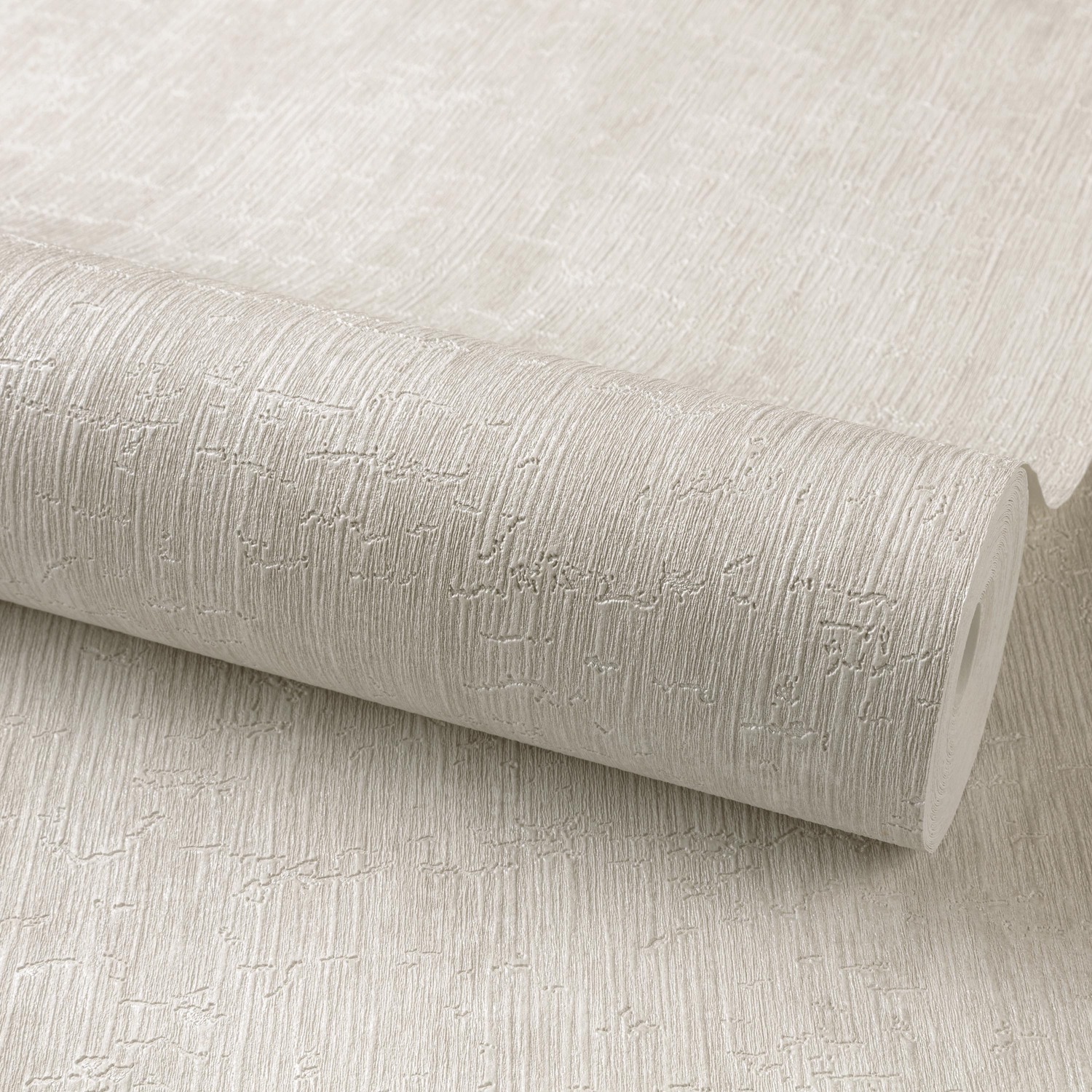 Grandeco Boutique Aspen Bark Texture Embossed Wallpaper - Light Grey