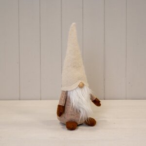 Charming Tall Cream Wool Gonk Bauble