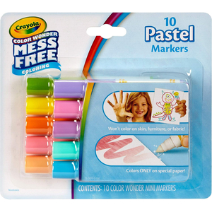 Crayola Color Wonder Mess Free 10 Count Pastel Mini Markers