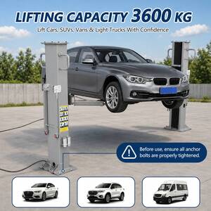 SwitZer 8000LBS Portable Two Post Car Lift Hydraulic Vehicle Hoist 3600kg Grey