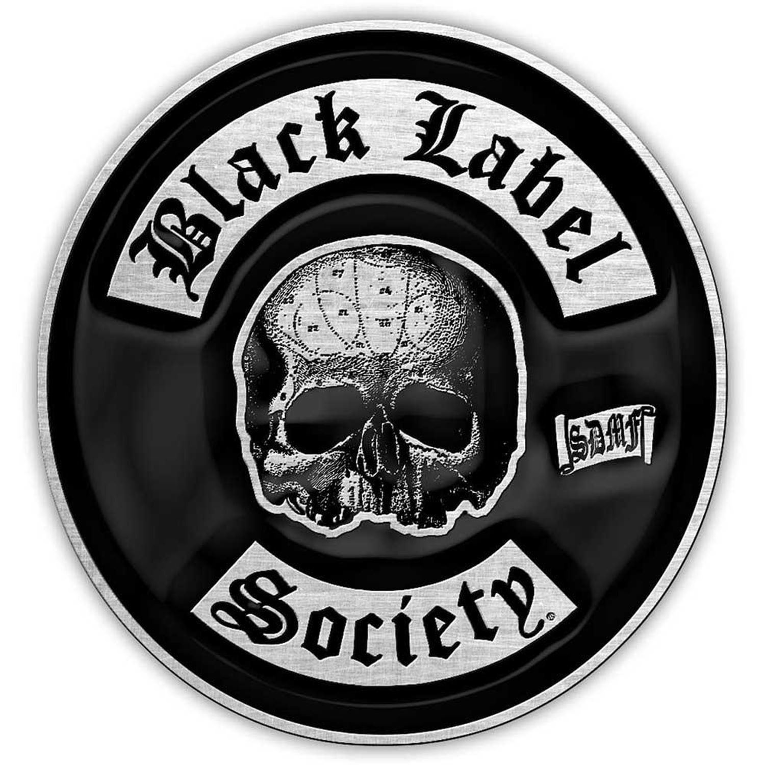 Black Label Society Sdmf Enamelled Badge - Black/Silver - Image 1