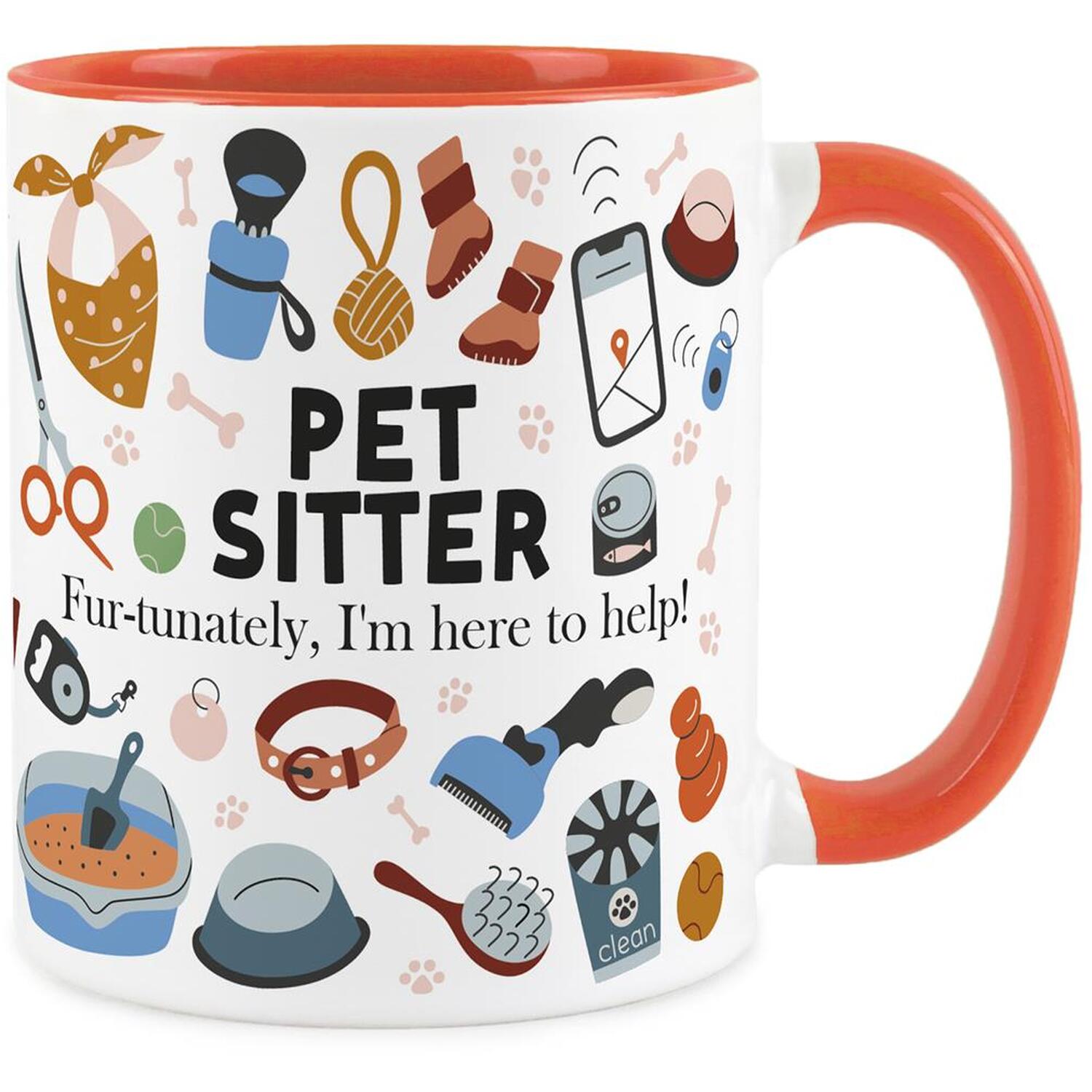 Pet Sitter Mug - Novelty Orange Ceramic Cup Animal Carer Job Thank You Gifts - Image 2