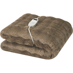 Electric Faux Fur Heated Throw