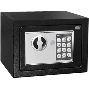 WestWood Small Security Safe Box 6.64L Steel Money Locker Tin with Code & Key Home Hotel