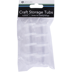 Pack of 8 Craft Storage Tubs