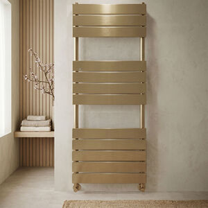 Balterley Square Flat Towel Radiator - Brushed Brass