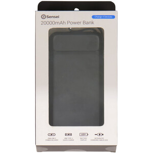 Sensei Power Bank with Dual Cables 20000mAh