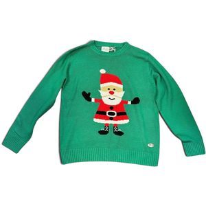 Green Santa Christmas Jumper - Choice of Size