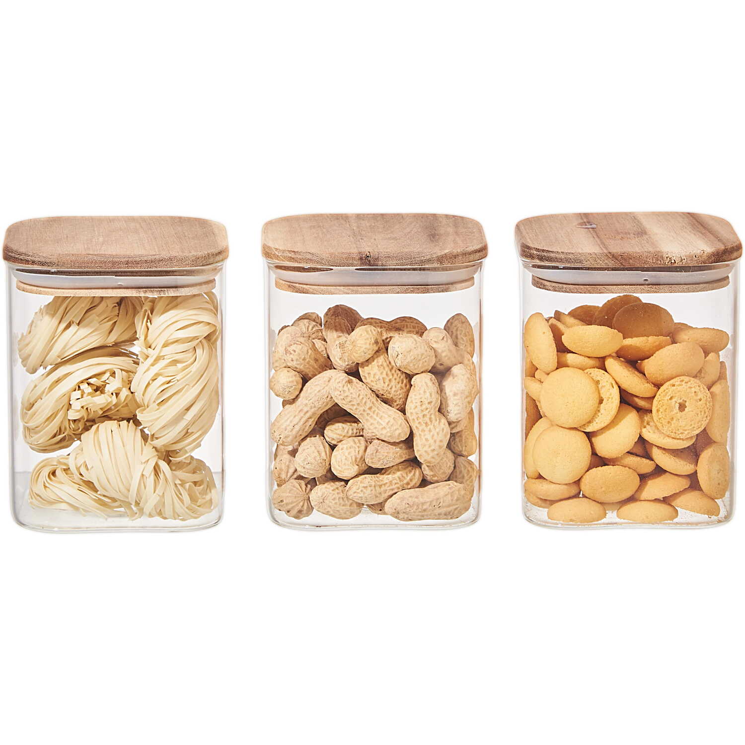 Image of 1L Square Glass Jars Set of&hellip;