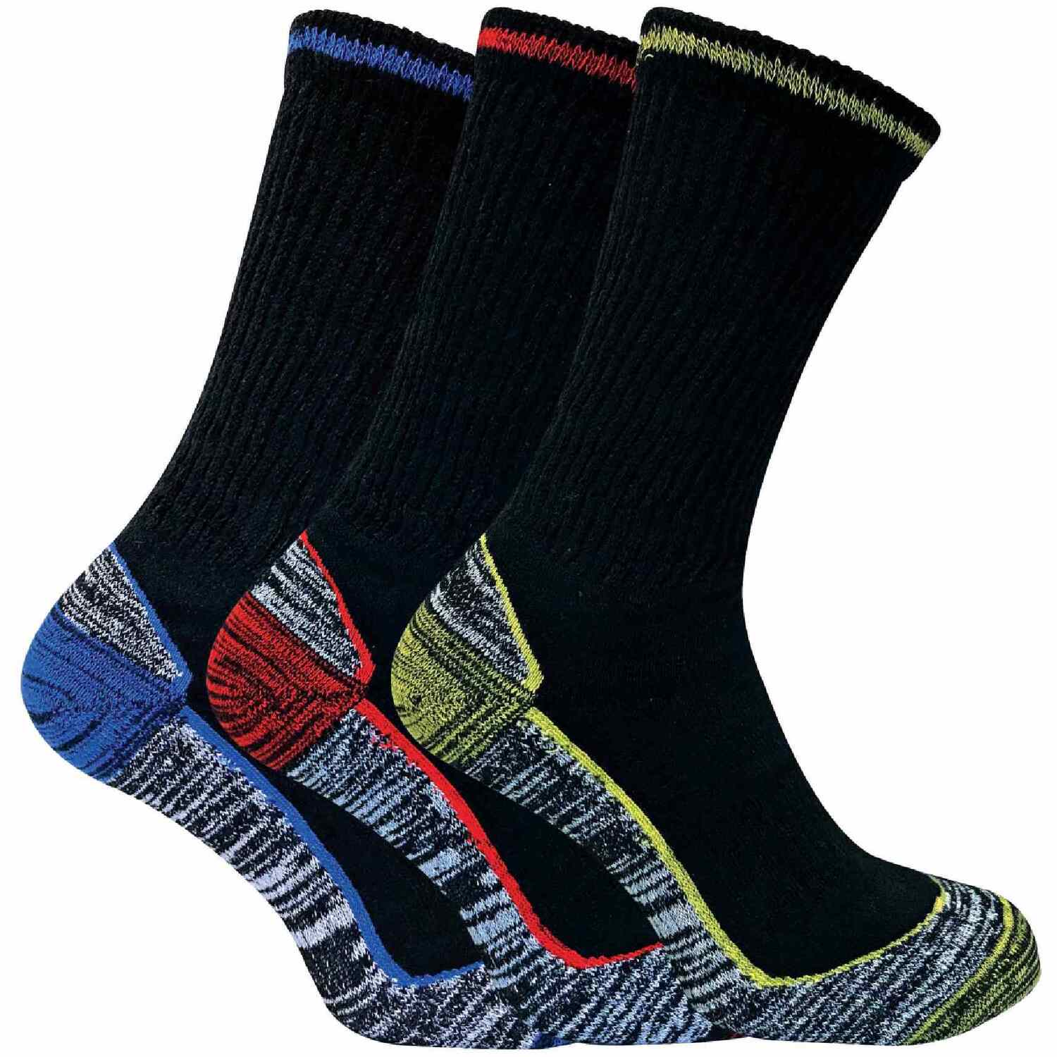 Sock Snob Mens 6 Pack Bamboo Work Socks For Steel Toe Boots - Image 1