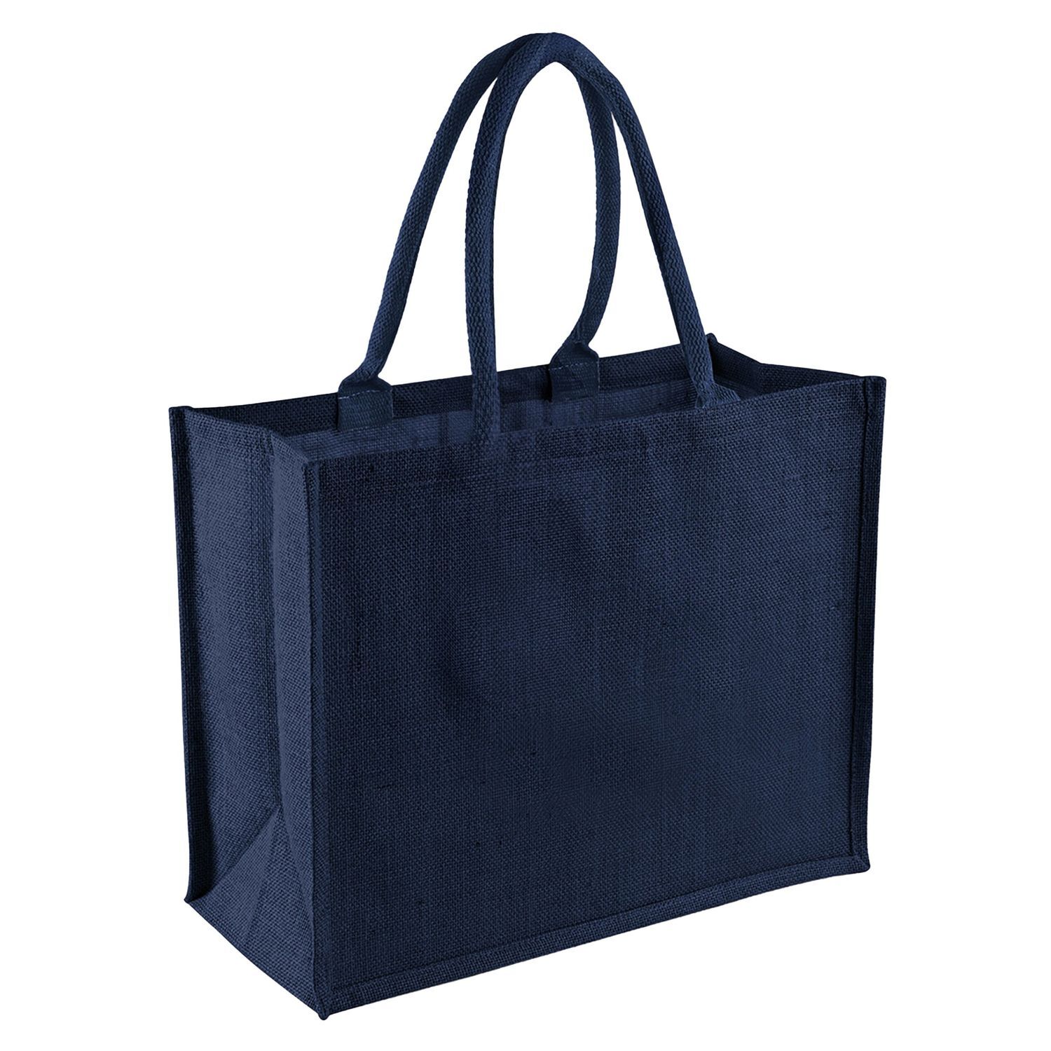 Westford Mill Classic Jute Shopper Bag A - Navy/Navy / Fabric