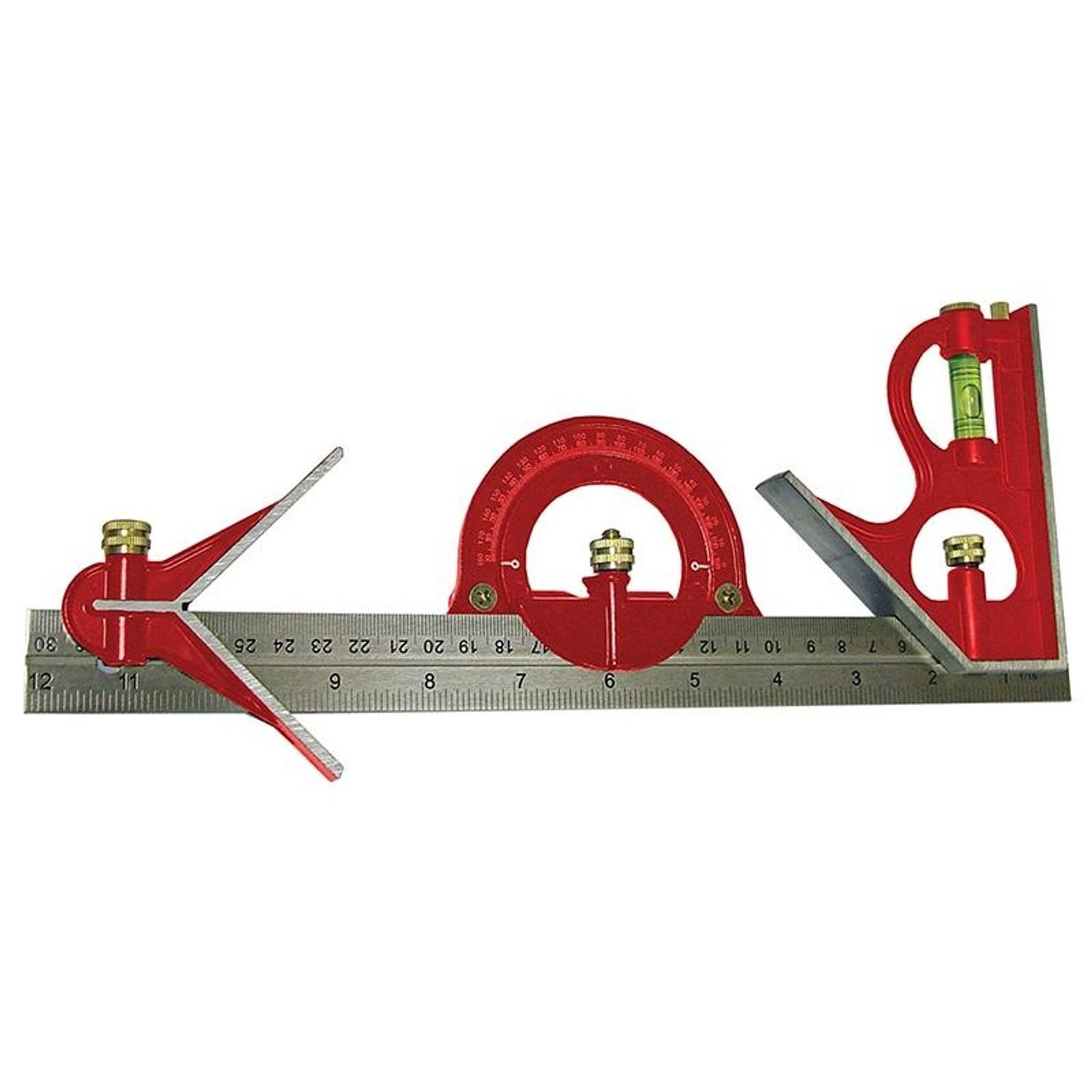 Faithfull Combination Square Set 300Mm (12In) A - Multi Colour