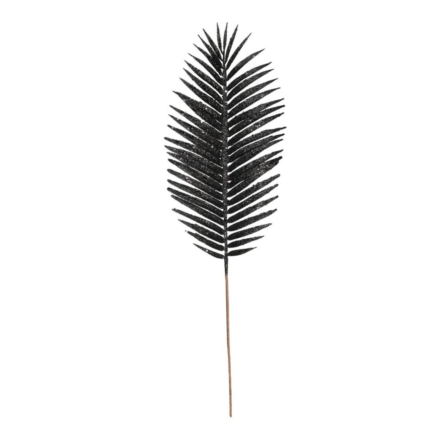  - Glitter Palm Leaf H70Cm 3 PackBlack - Image 3