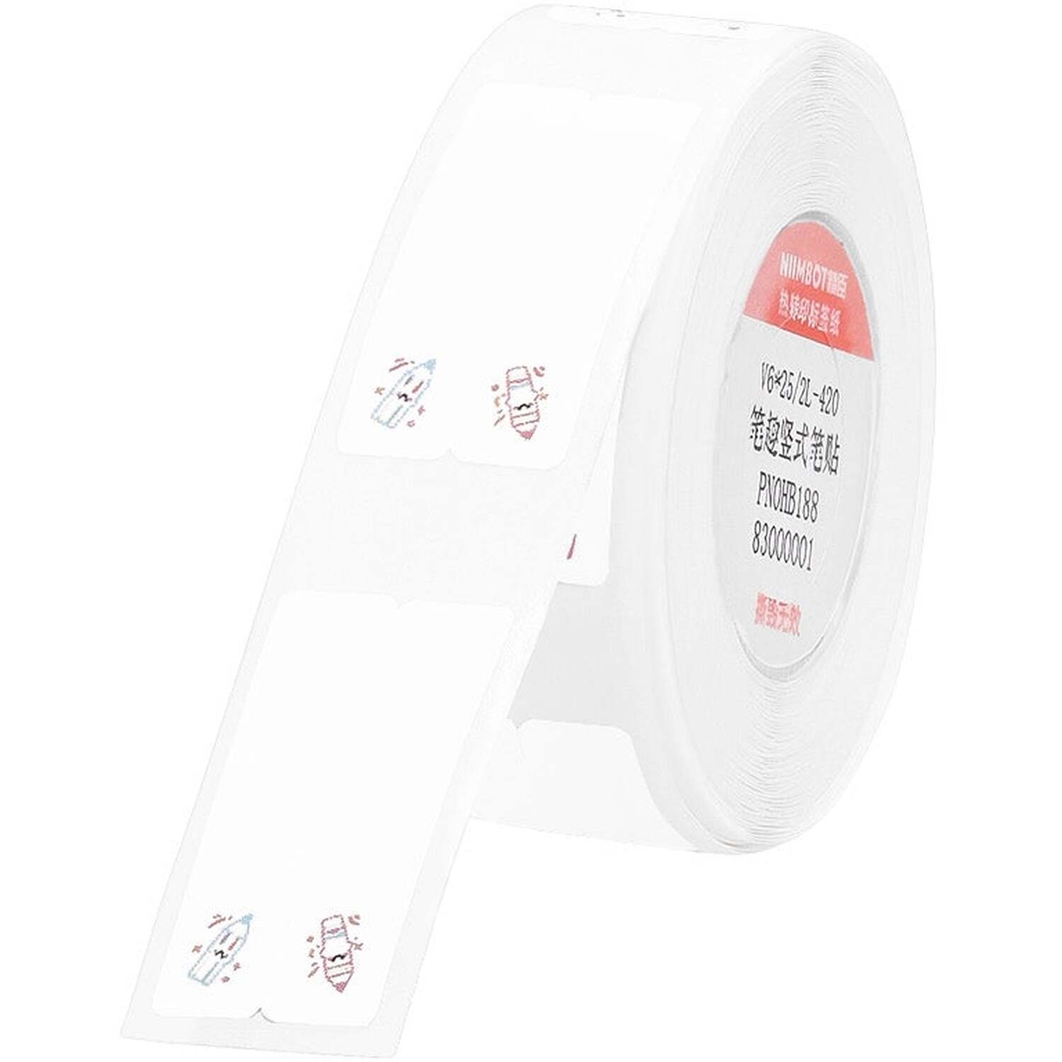 Niimbot M Range 6X25mm Coloured Thermal Transfer Label Roll - Fun Vertical Pen Sticker