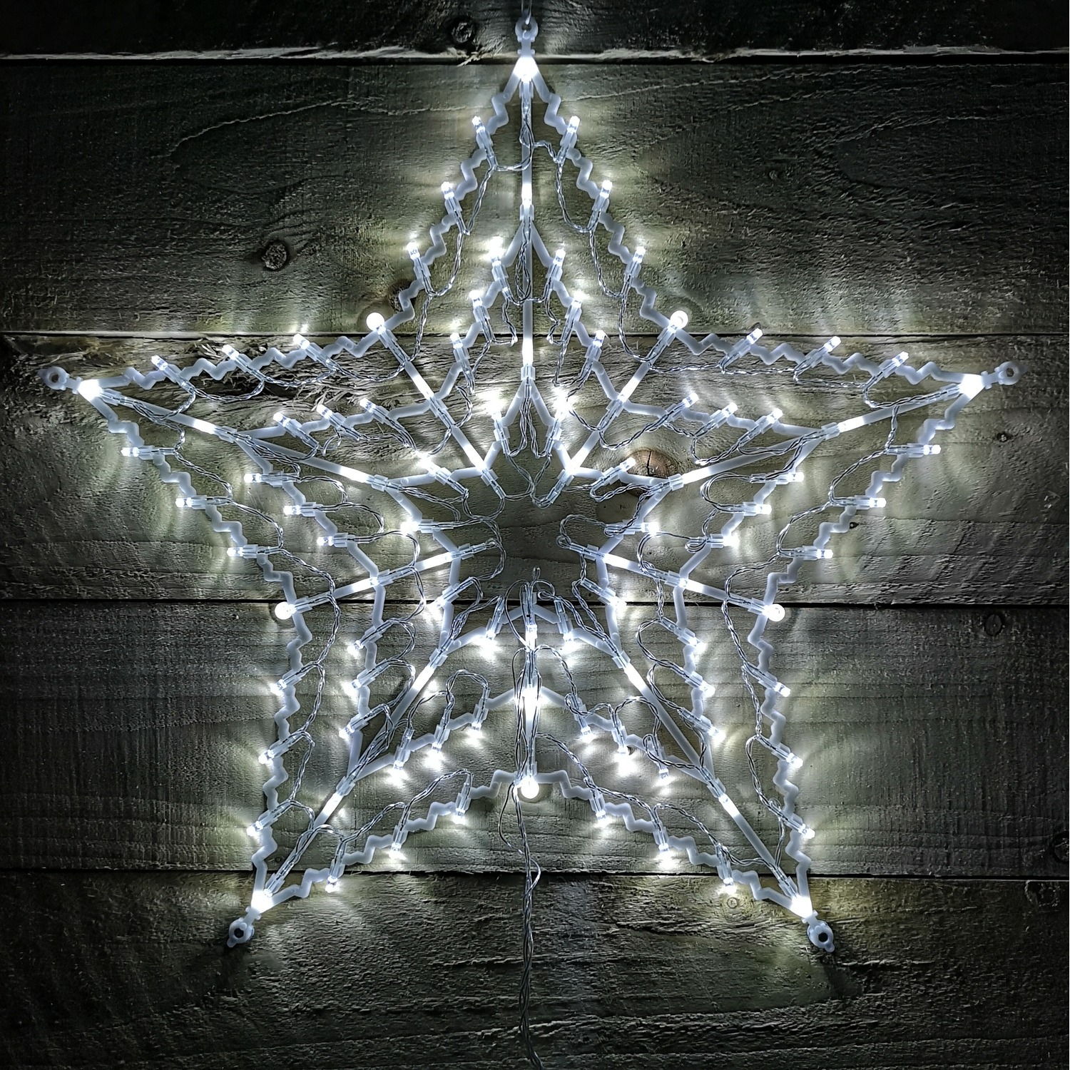 Samuel Alexander Unisex White 50Cm 100 Led Window Star Light Up Indoor/Outdoor Christmas Decorations - Image 4