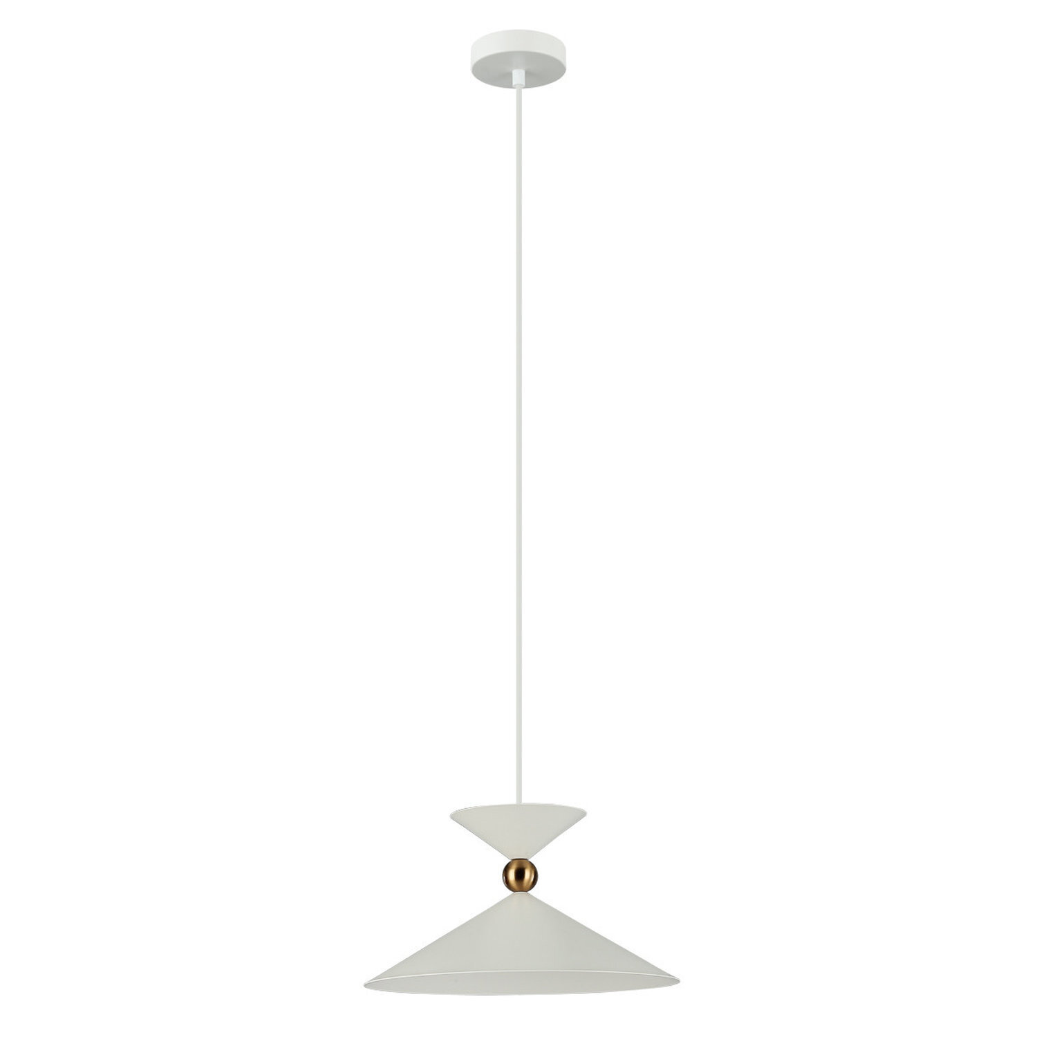 Netlighting Unisex White Quelto Modern Dome Pendant Ceiling Light E27 In - Image 2