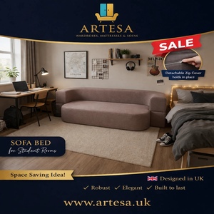 Emma Sofa Bed Beige 2 seater By Artesa
