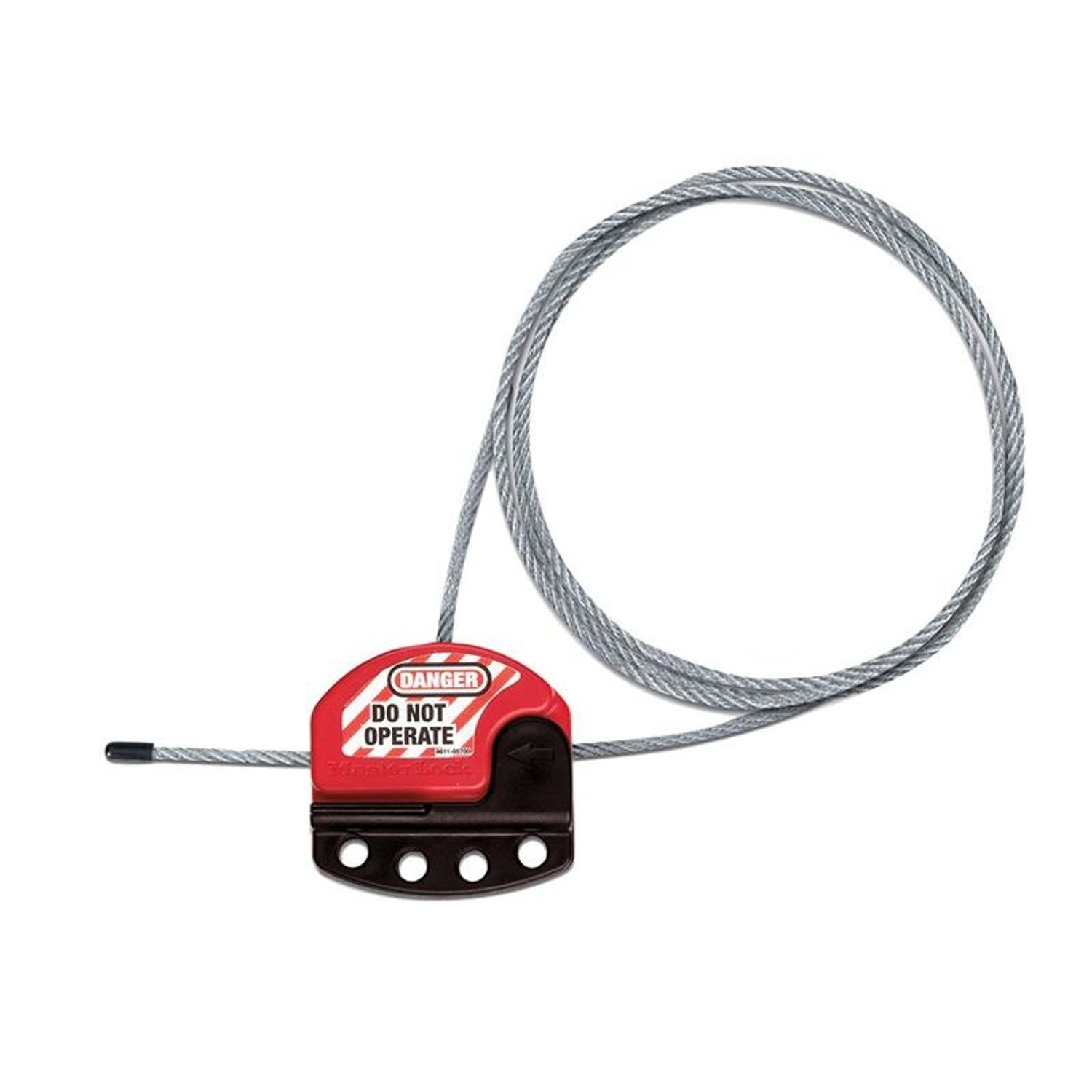 Master Lock Four Padlock Lockout Hasp With Adjustable Cable 1.8M