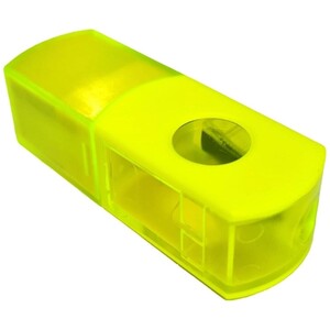 Neon 2 in 1 Pencil Sharpener and Eraser - Yellow