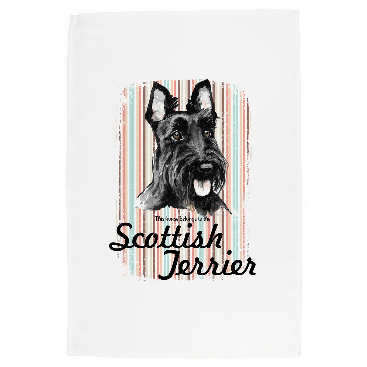 Scottish Terrier Tea Towel - Novelty Dog Themed Gift Kitchen Linen/Dish Cloth - Image 3