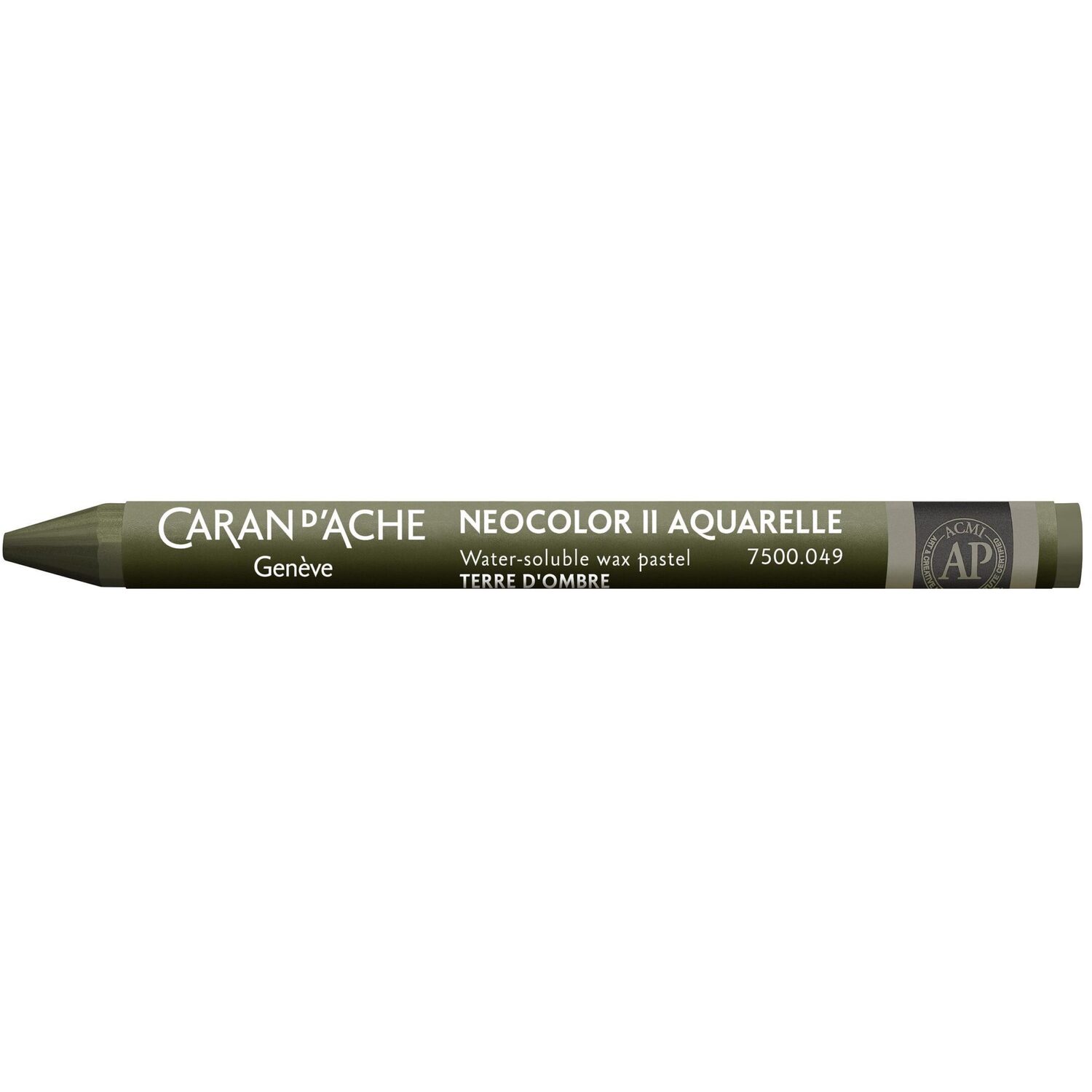 Caran d'Ache Neocolor II Watercolour Crayon Wax-Based Raw Umber For Artists - Image 3