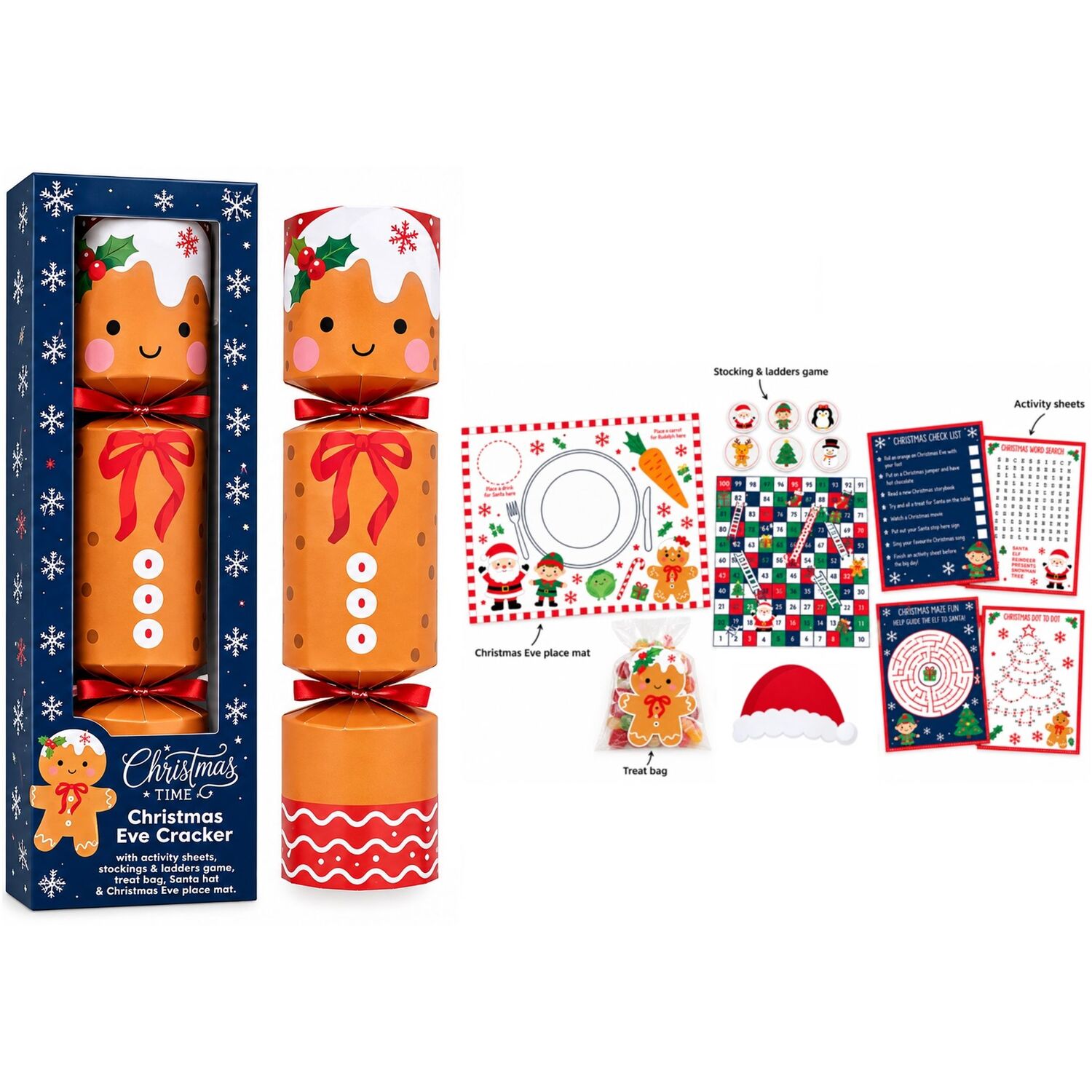 Rsw Jumbo Christmas Eve Cracker Gingerbread Activity Family Games Cracker