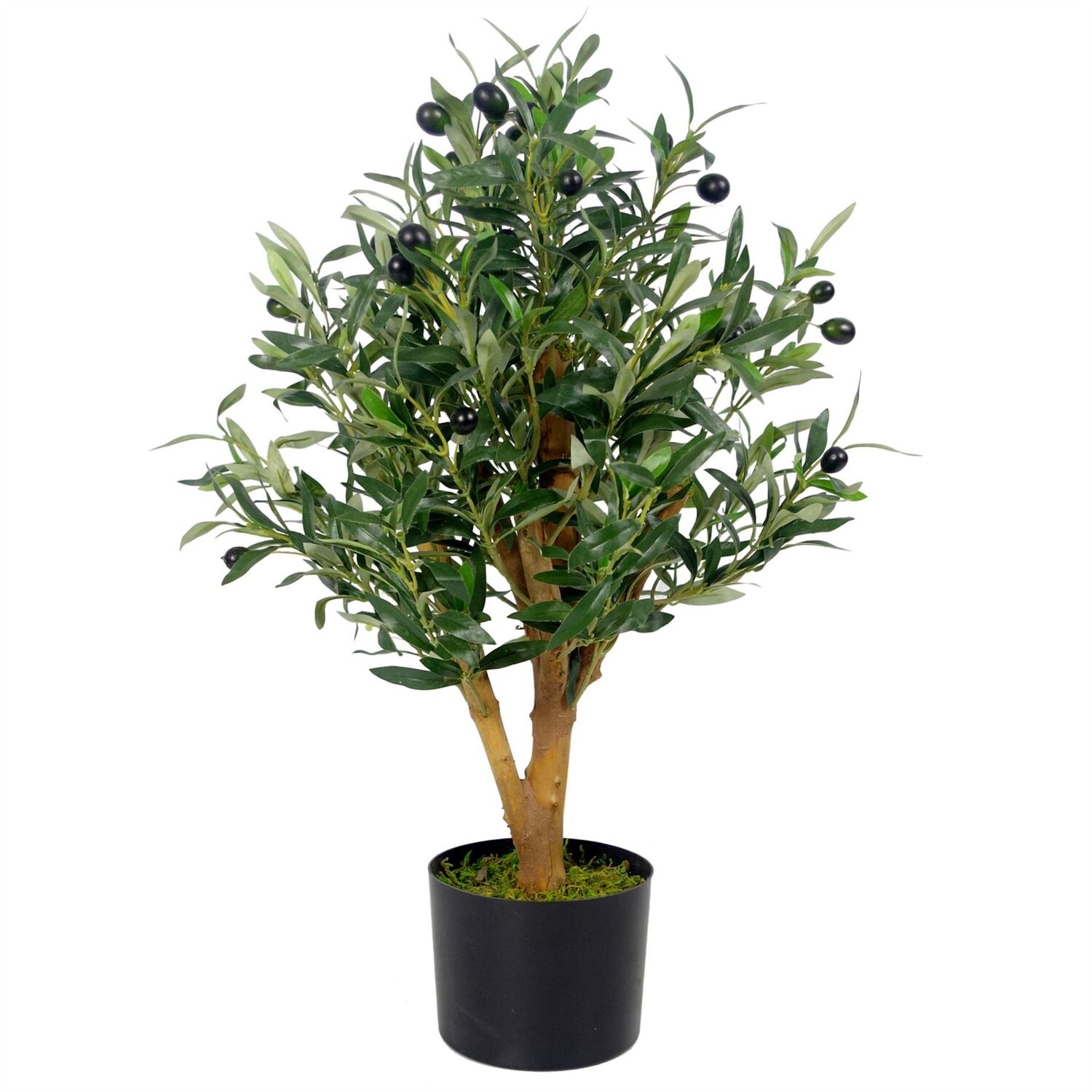 Leaf Artificial Olive Bush Tree 65cm - Green - Image 6