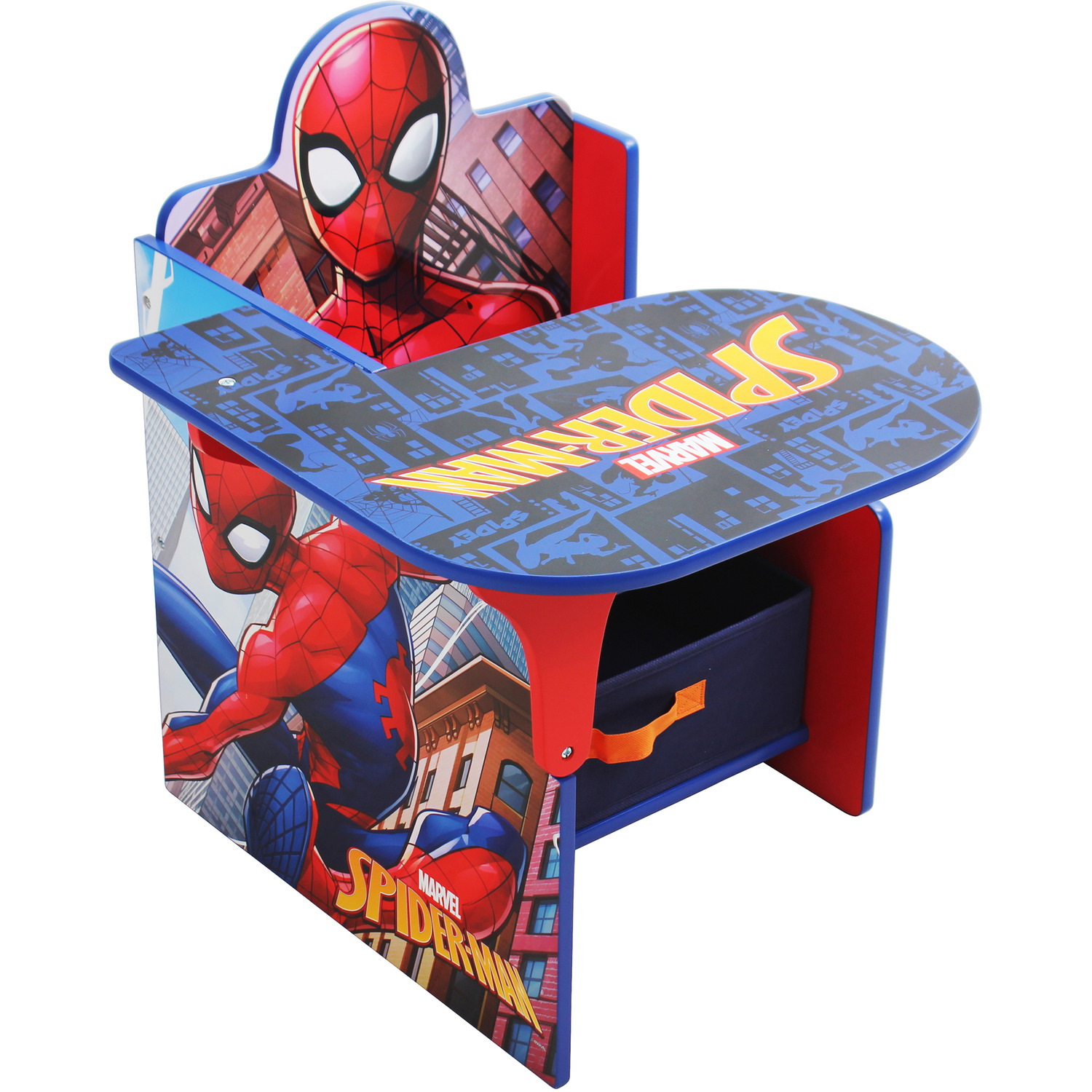 Spiderman Chair Desk With Storage Bin By Nixy Children
