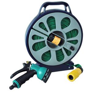 15m Lay-Flat Garden Hose Pipe with Storage Cassette