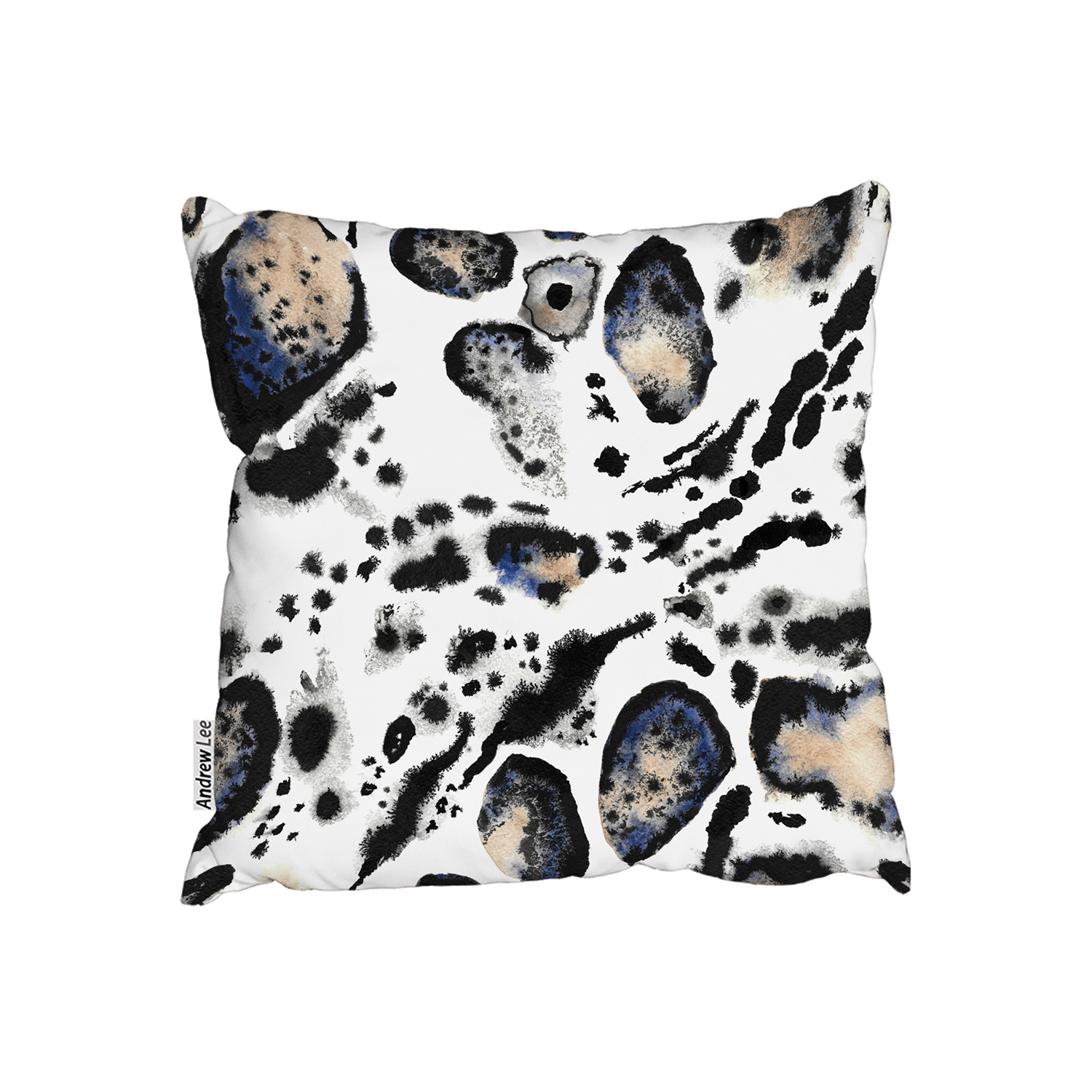 Leopard Print With Blue Cushion - Brown / 60cm