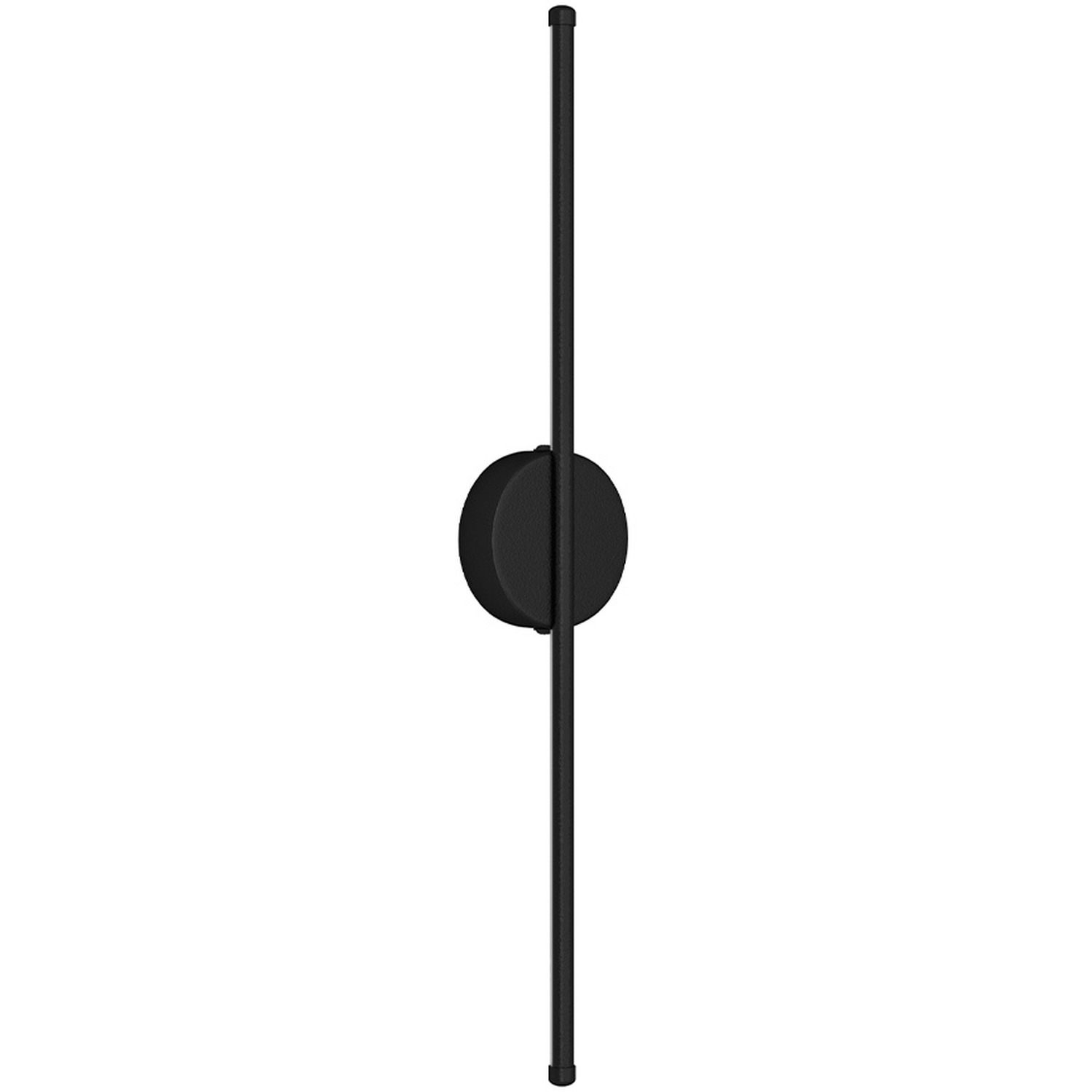 60cm Black Led Strip Wall Light - White Light