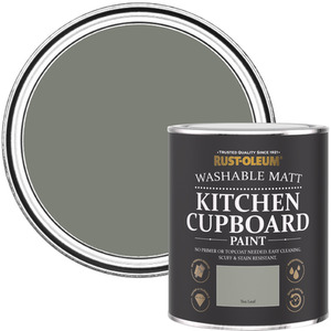 Chalky Kitchen Cupboard Paint - Tea Leaf