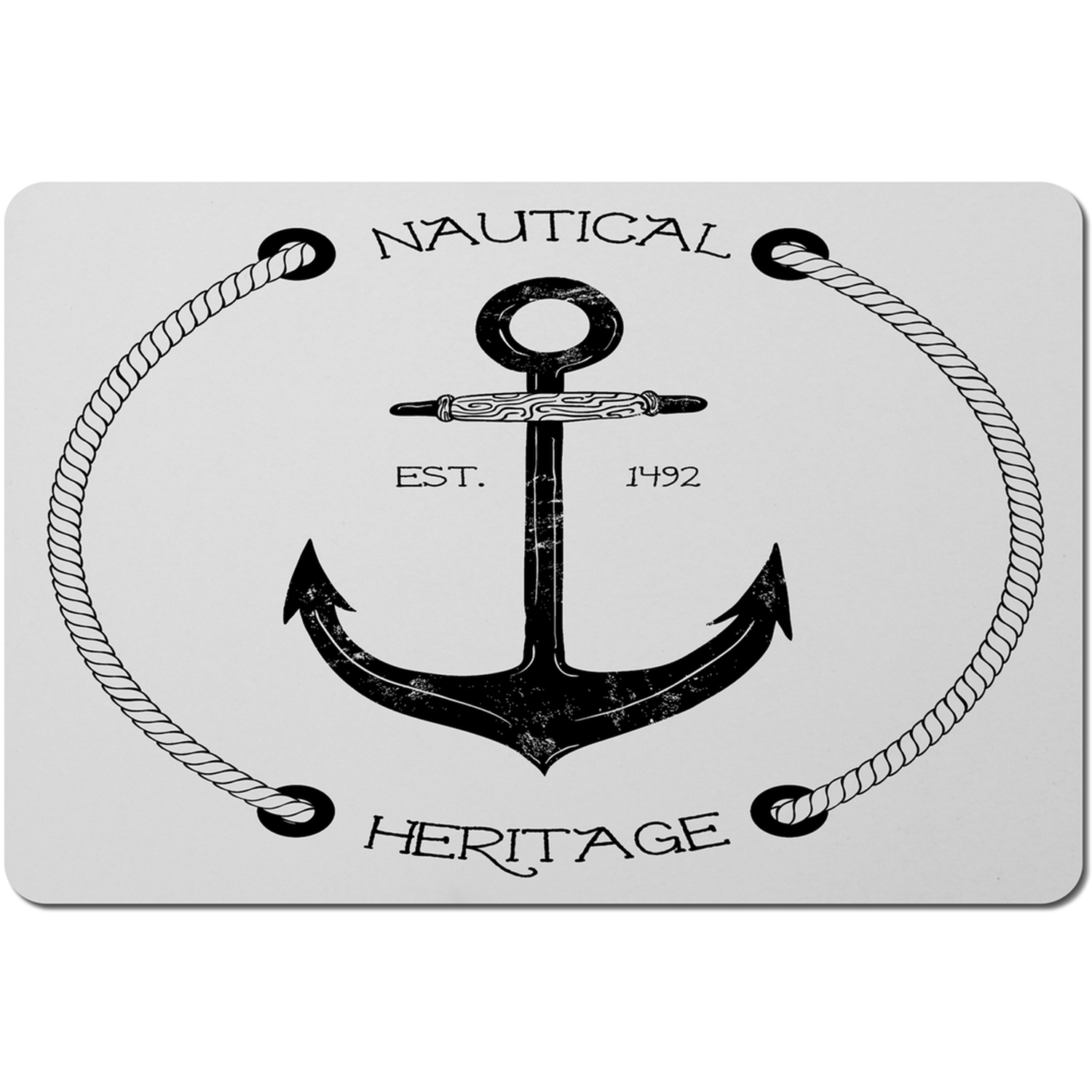 Nautical Anchor Placemat - Black