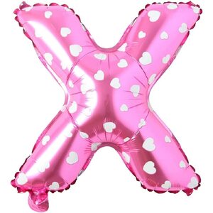 Versatile Silver Foil Balloon for All Occasions Pink Letter-X