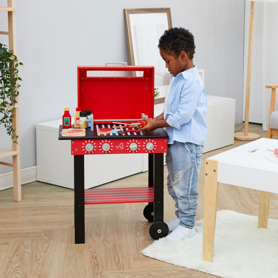 Wooden Backyard BBQ Grill Playset