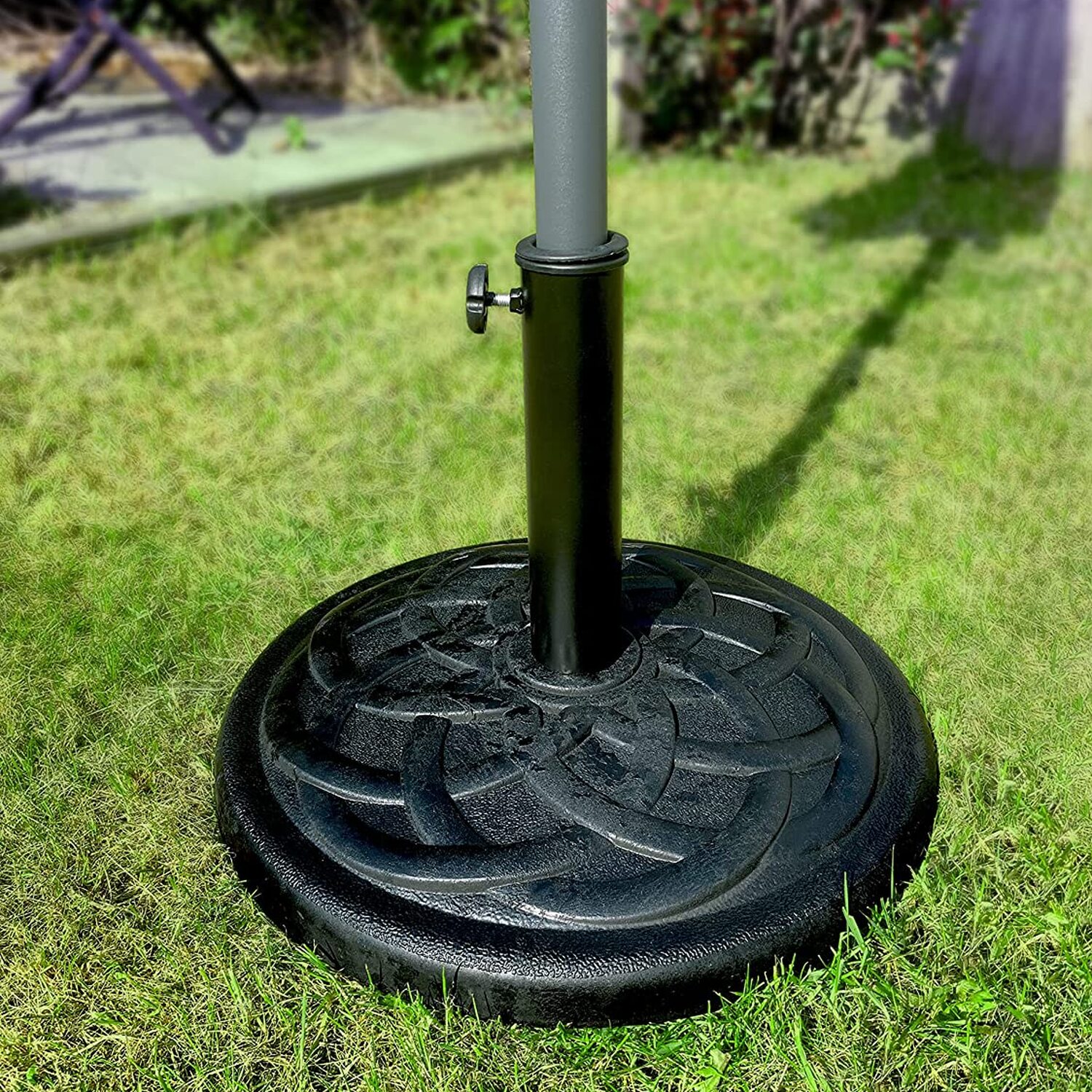 Heavy Duty Round Parasol Base - Brown
