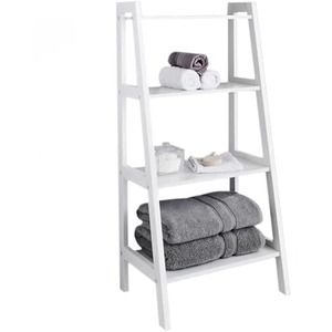 White 4 tier Ledder Shelf Storage Rack