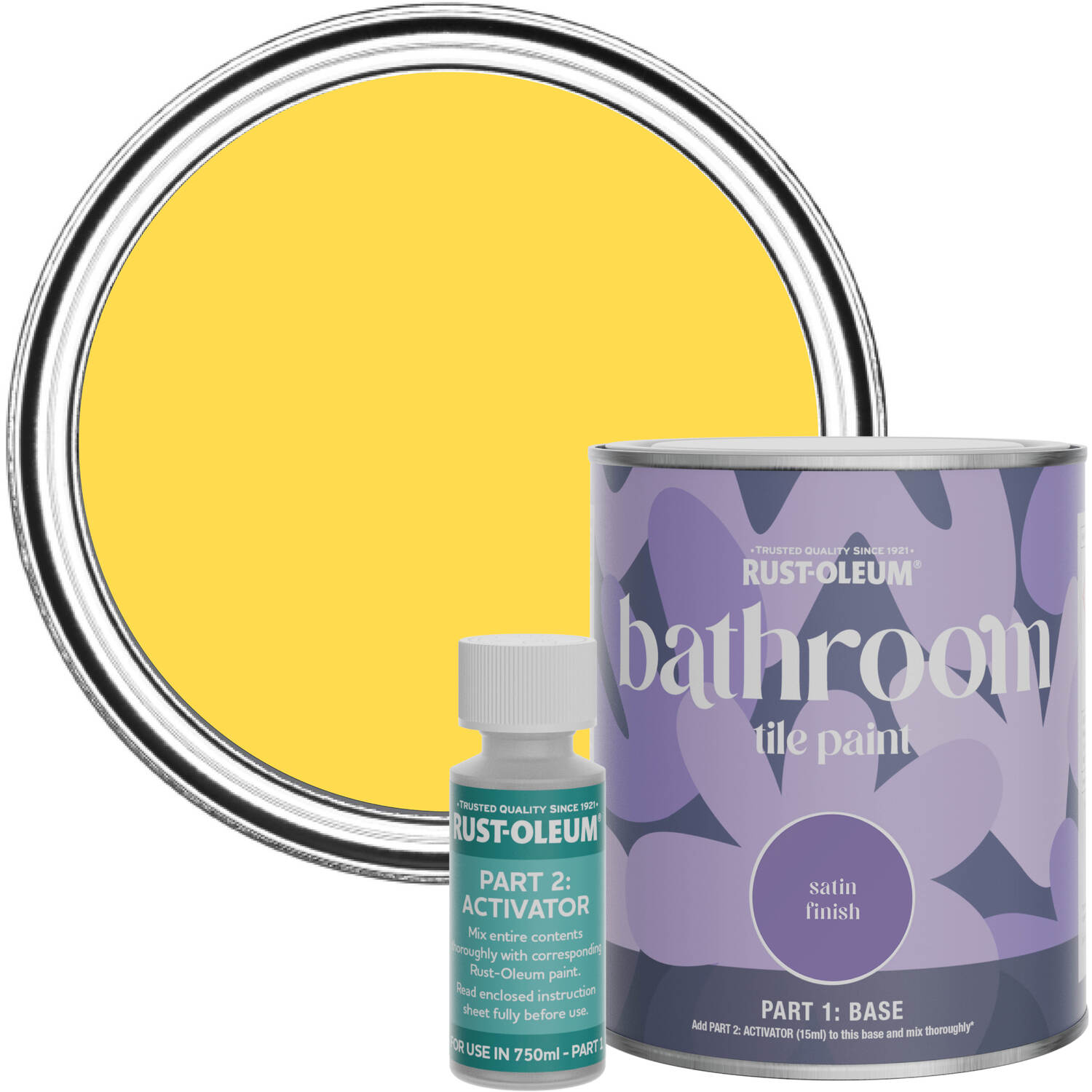 RustOleum Bathroom Tile Paint in Satin Finish Lemon Sorbet 750ml