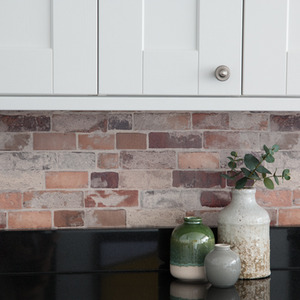 Vintage Brick Tisa Premium 3D Splashback Tile Wallpaper