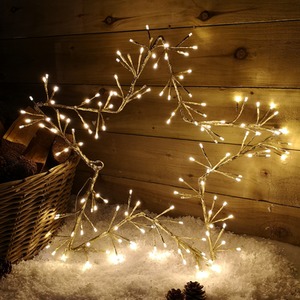 Gold Christmas Star 150 Warm White LED Christmas Decorations
