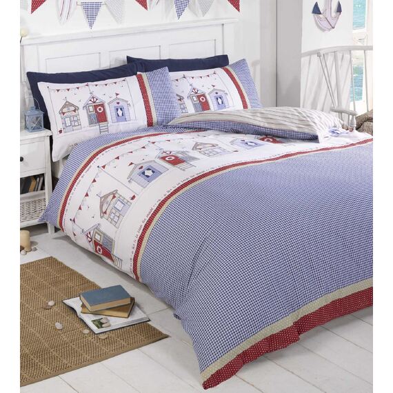 Beach Huts Seaside Duvet Cover Set