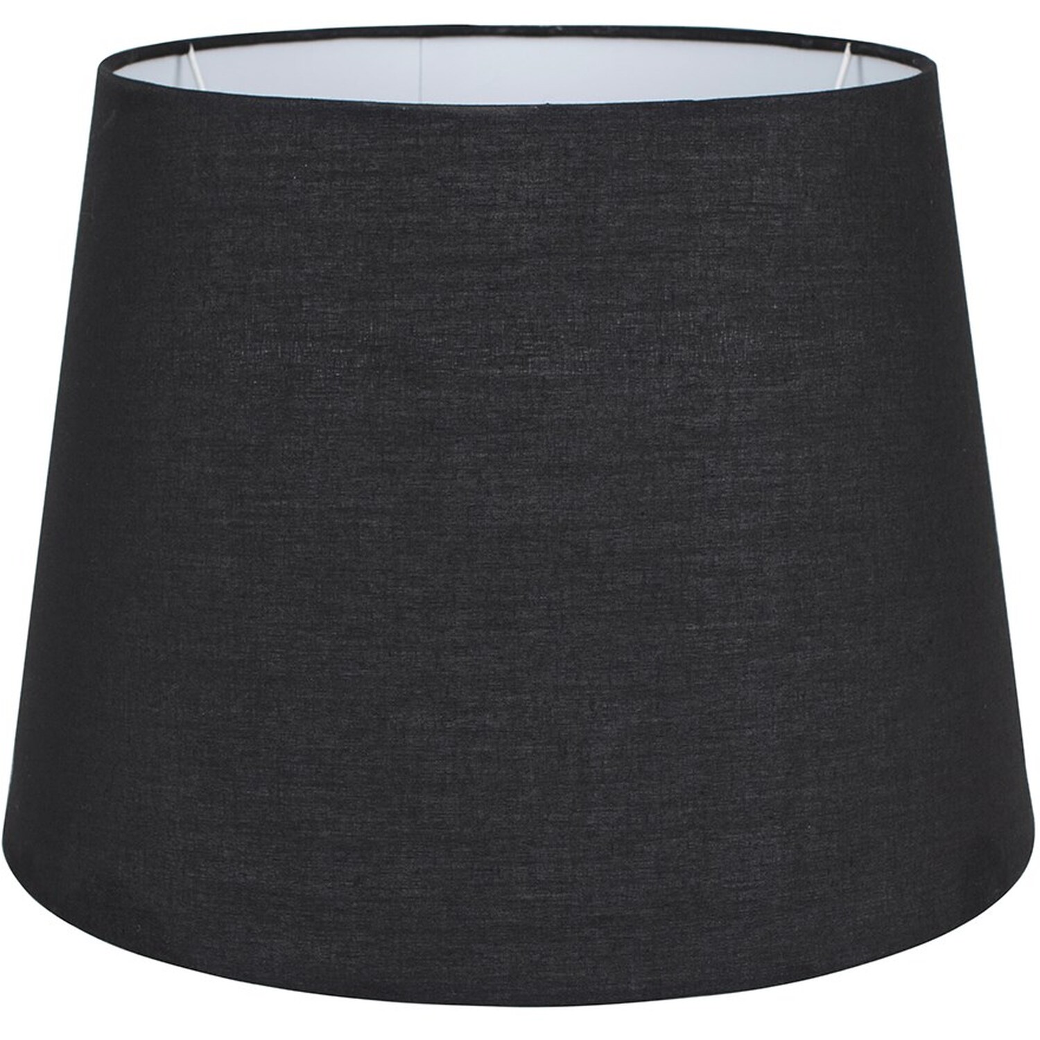 Modern Tapered Table Floor Lamp Light Shade With Black Fabric Finish - Black