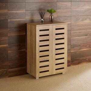 Oak Home Source Oslo 2 Door Shoe Storage Cabinet Unit shot 4282428