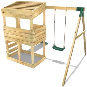 Arches / 222cm Wooden Lookout Tower Playhouse with 6ft Slide shot 5042781